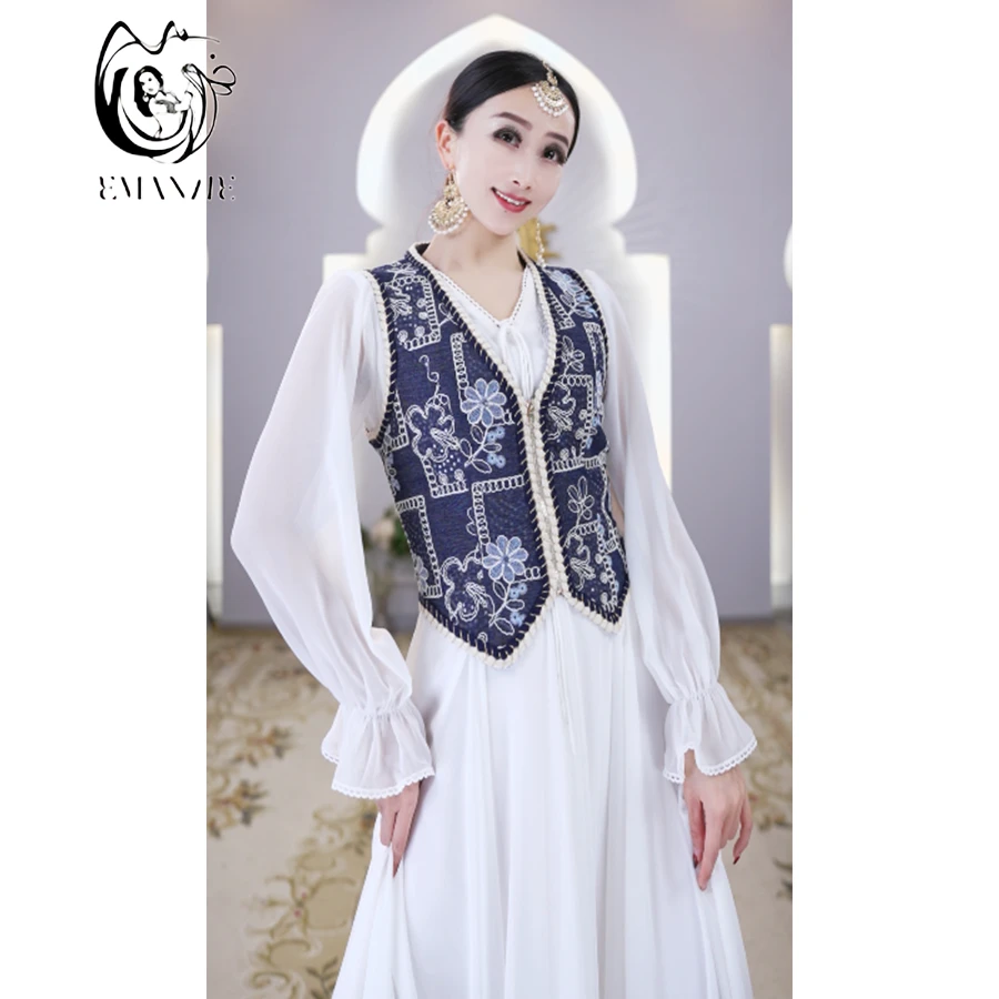 依曼之舞异域风情刺绣民族风新款洋气新疆舞服马甲W6109