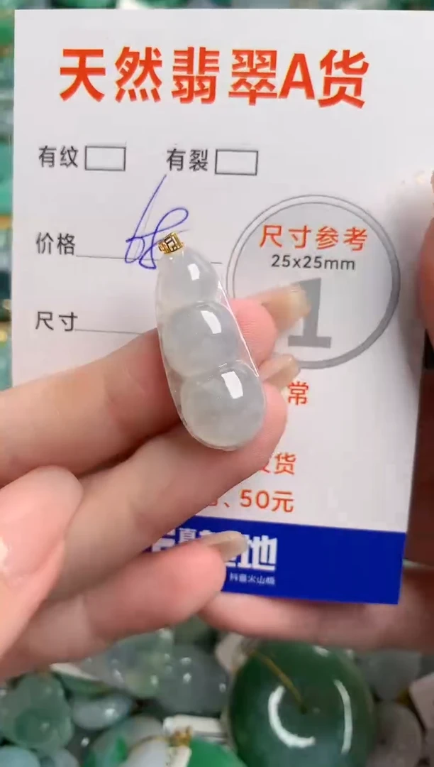 翡翠18K金镶嵌颈饰14003024