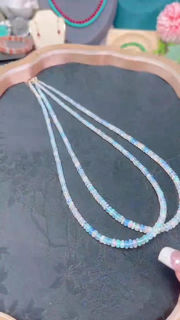 欧泊银S925镶嵌颈饰多样性发其一299