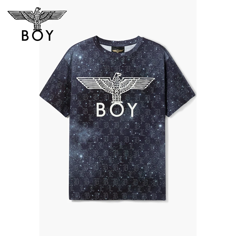 【夜光骑士】BOYLONDON夏季松弛高智超强夜光星空印花百搭T恤N01017