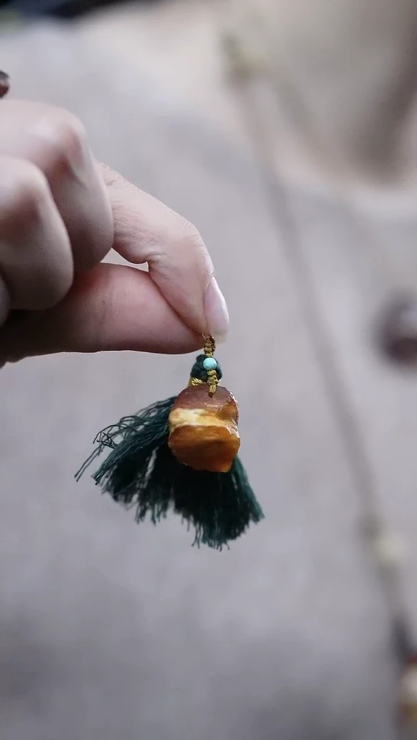 裸石蜜蜡未镶嵌*蜜蜡提溜*活扣头可拆*百搭手串项链