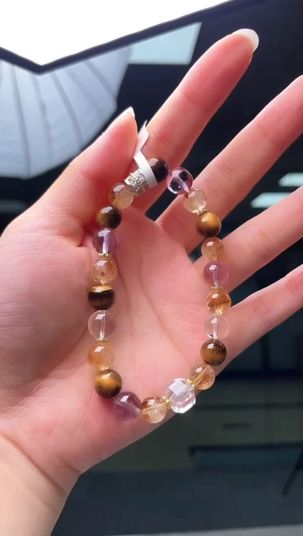 未镶嵌手链水晶天然水晶多宝黄金之塔手串