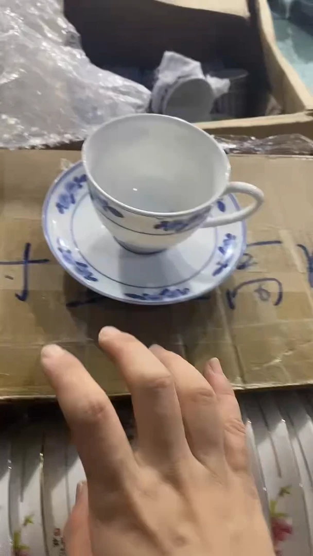 摆件人民瓷厂咖啡杯碟套装