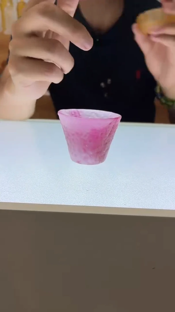 琉璃手工艺品混烧金红色茶杯【福利】