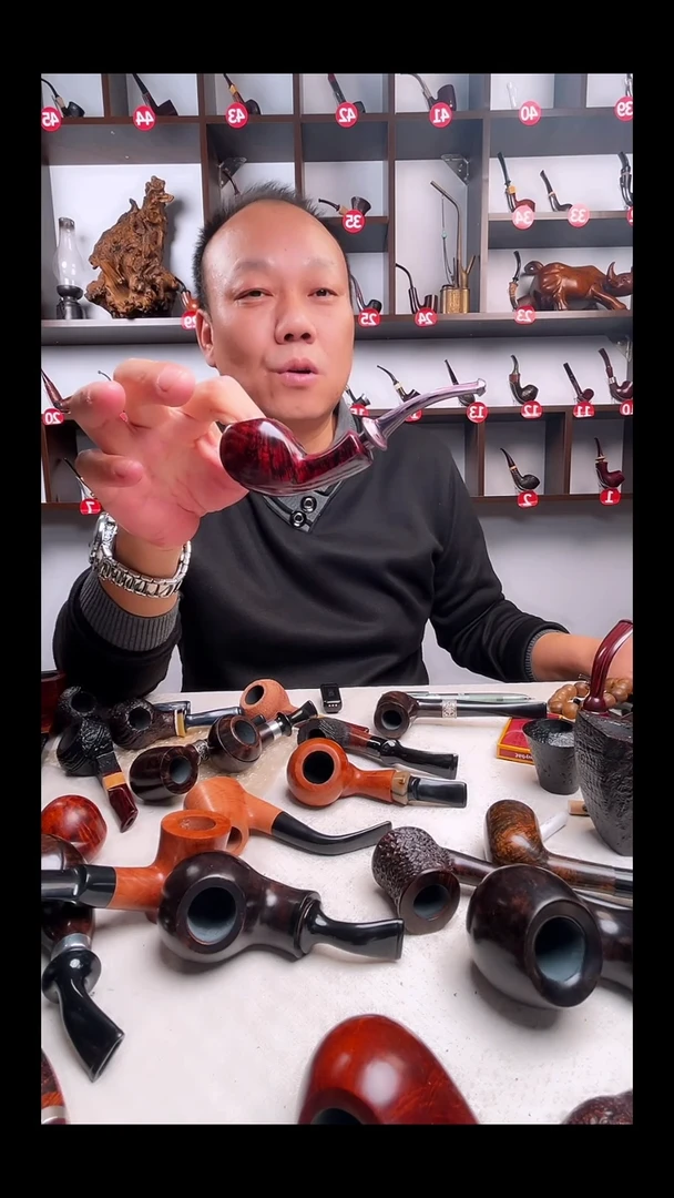 意大利石楠木手工打磨烟斗