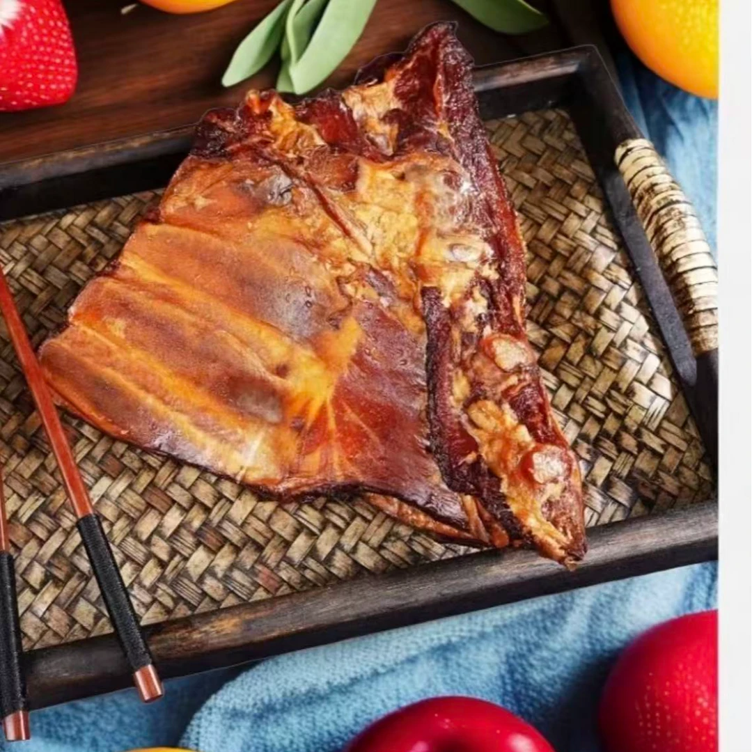 四川特产柏树桠烟熏手工腊三角排骨好吃正宗边角排骨