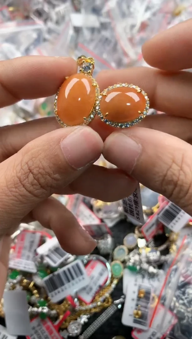 银S925镶嵌戒指翡翠333333   8