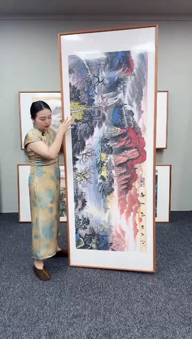 国画江山如此多娇210*80卢永胜老师手写手绘