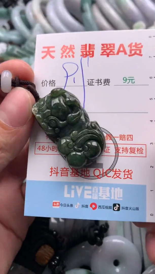 翡翠未镶嵌吊坠(不含链)1