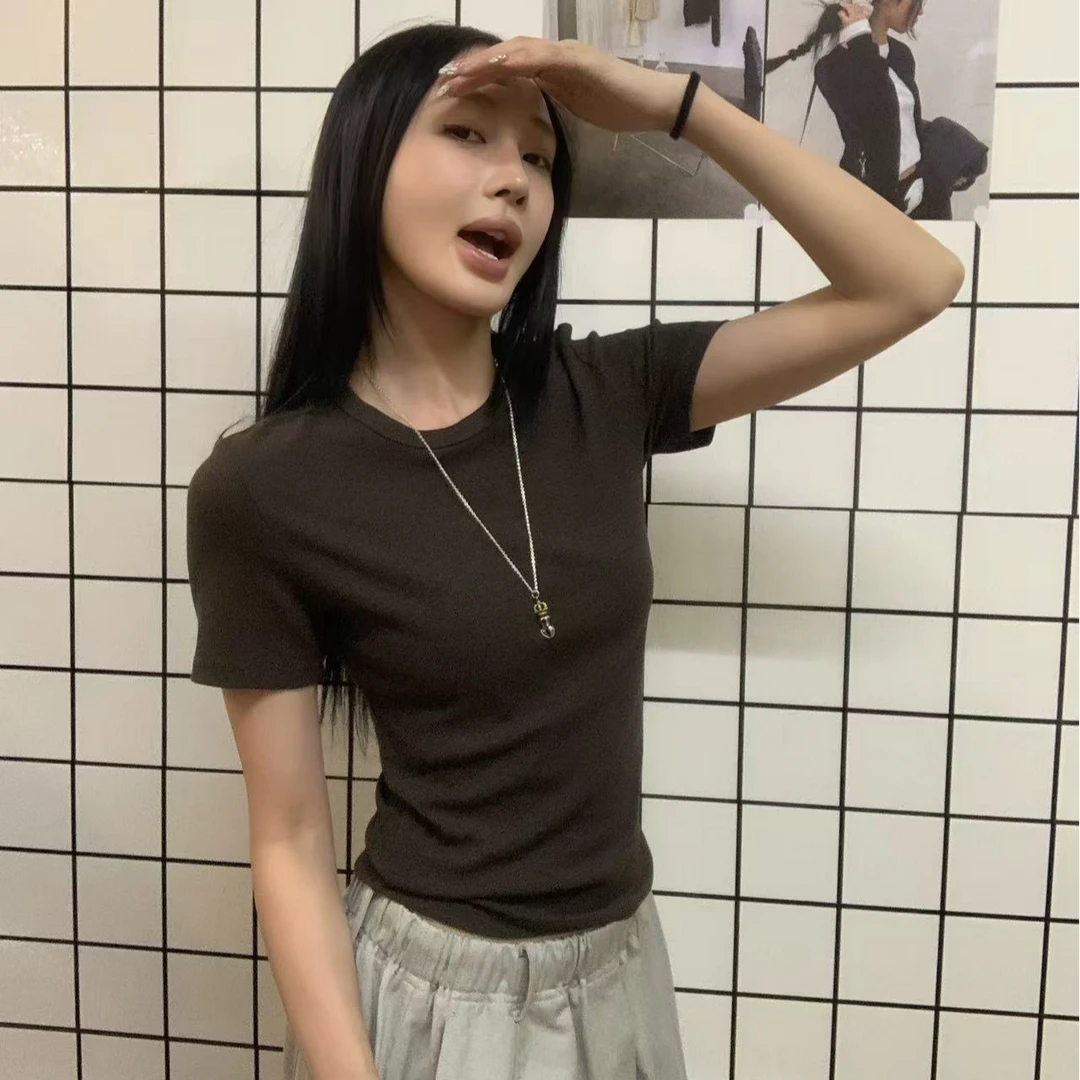 S.X 2025春夏新款多色修身百搭T恤