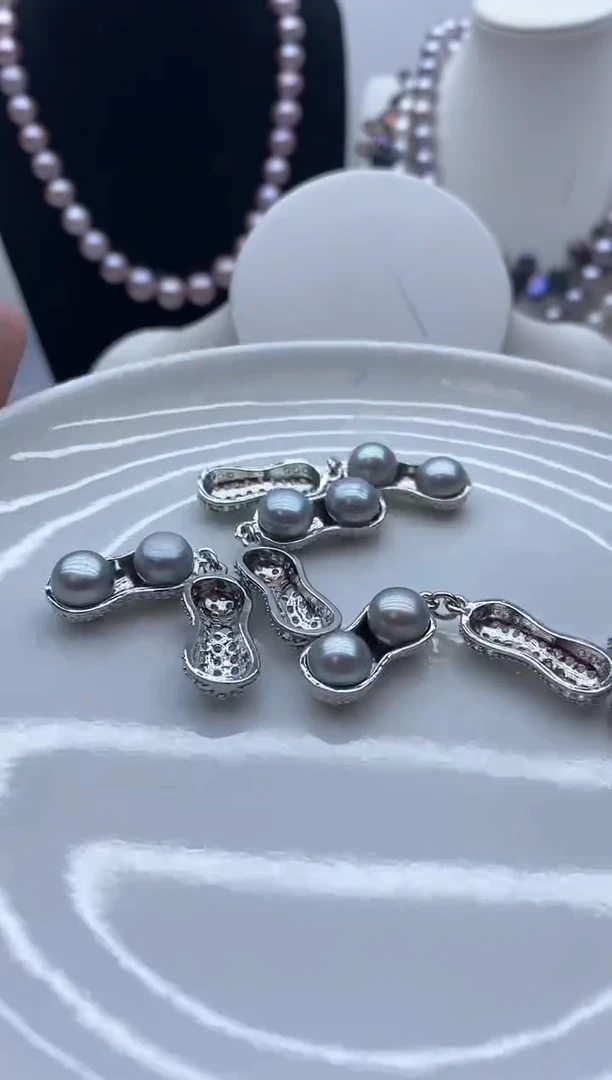 【闪购商品】淡水珍珠颈饰钛钢56