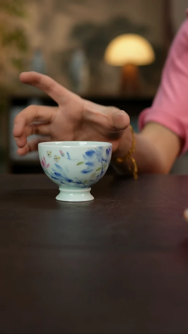 杯?**蓝景德镇陶瓷杯碗柴烧多人