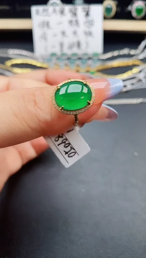 翡翠戒指银S925镶嵌312312