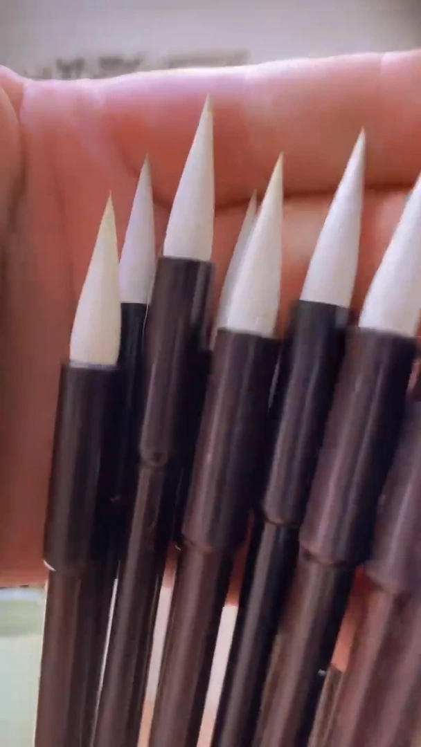 檀木雕龙净纯细嫩羊毫2支