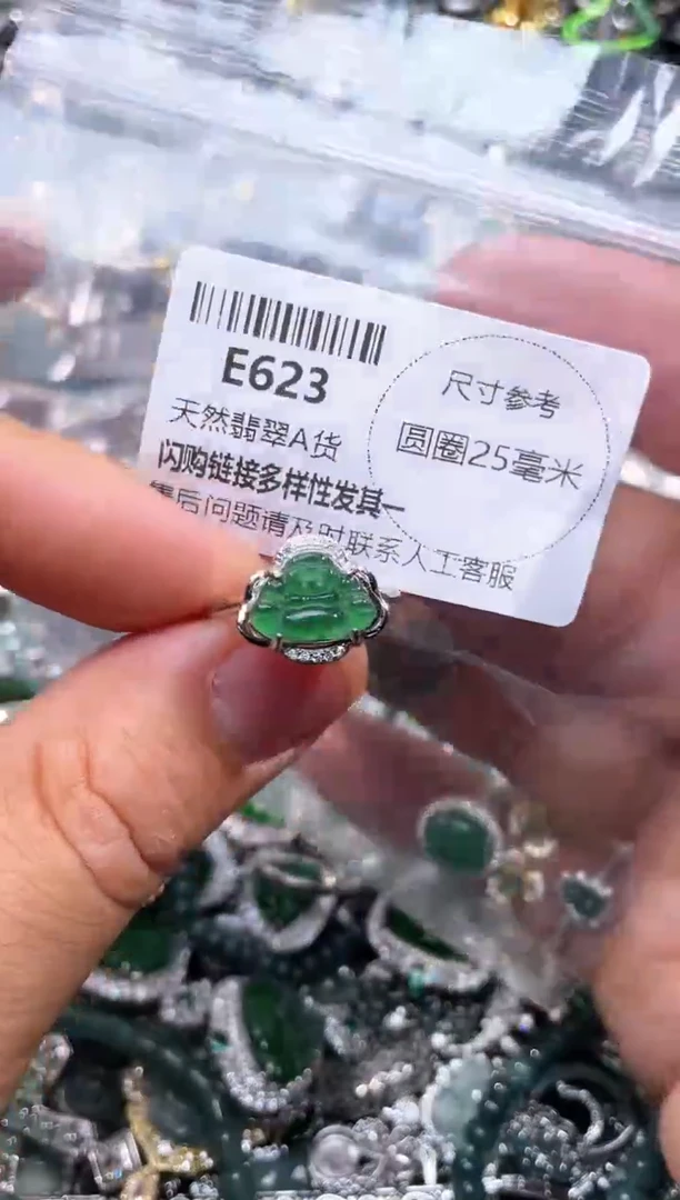 【闪购商品】翡翠颈饰未镶嵌E623戒指
