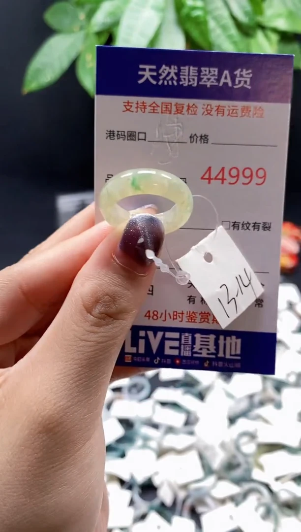 翡翠戒指未镶嵌 天然翡翠戒圈4999