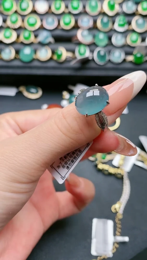 【闪购商品】翡翠戒指银S925镶嵌111111111