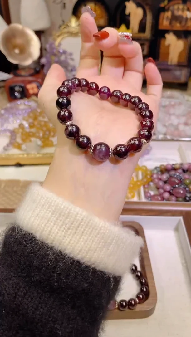 【闪购商品】石榴石手链银S925镶嵌1334