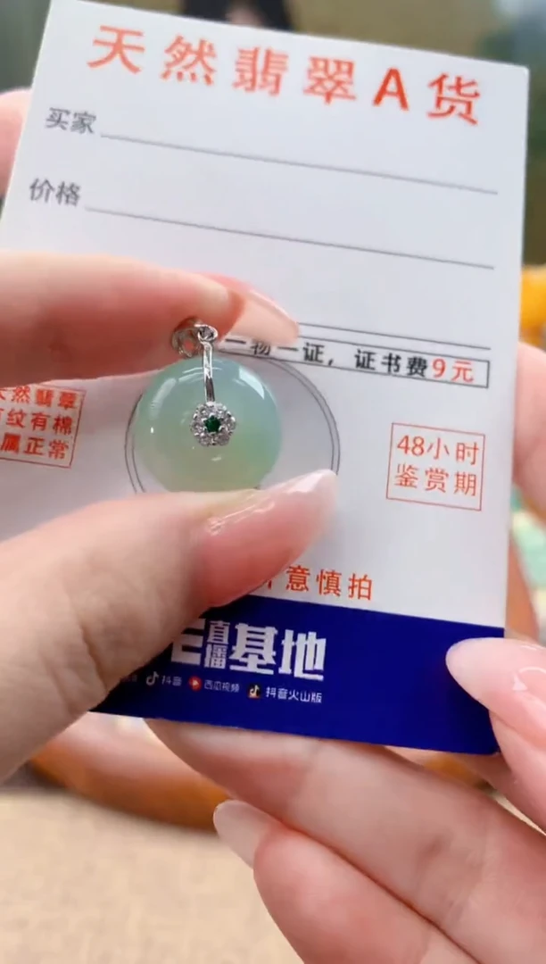 颈饰未镶嵌翡翠天然A货翡翠挂件