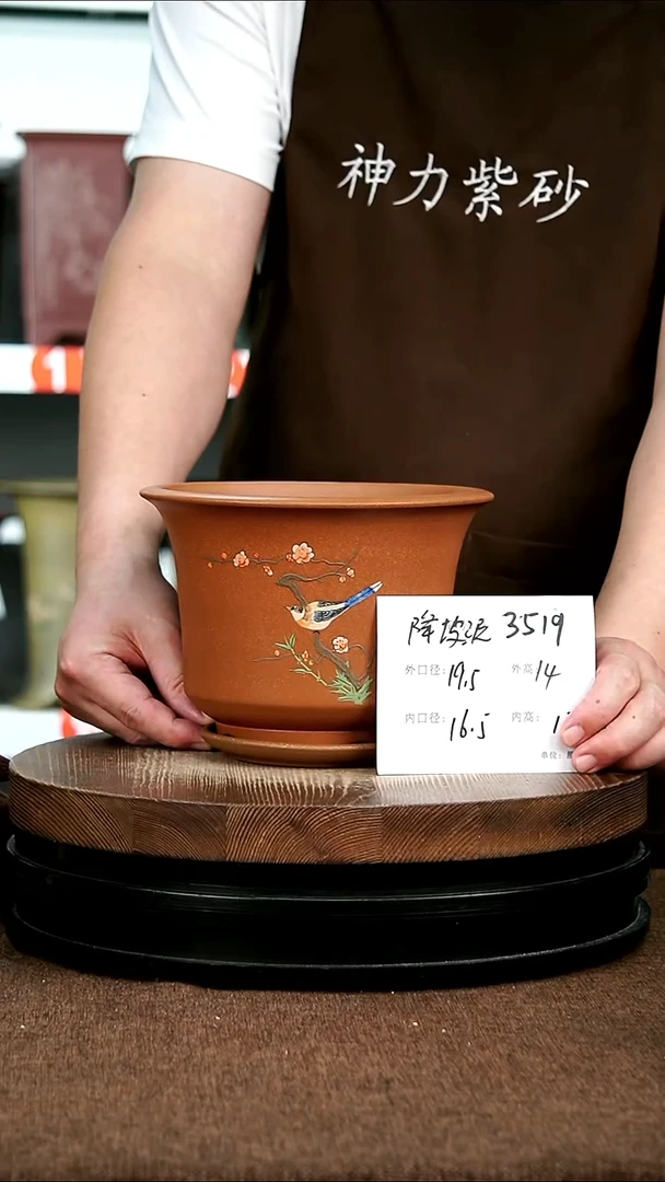 紫砂花盆花卉园艺3519+Z