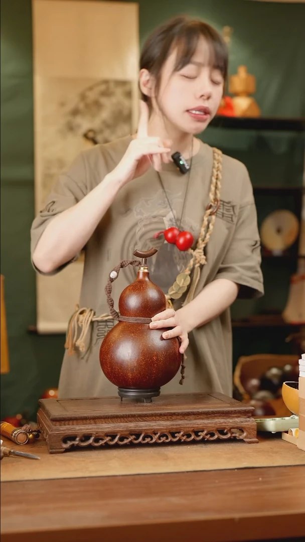 332号精品天然大漆酒葫芦一物一拍~