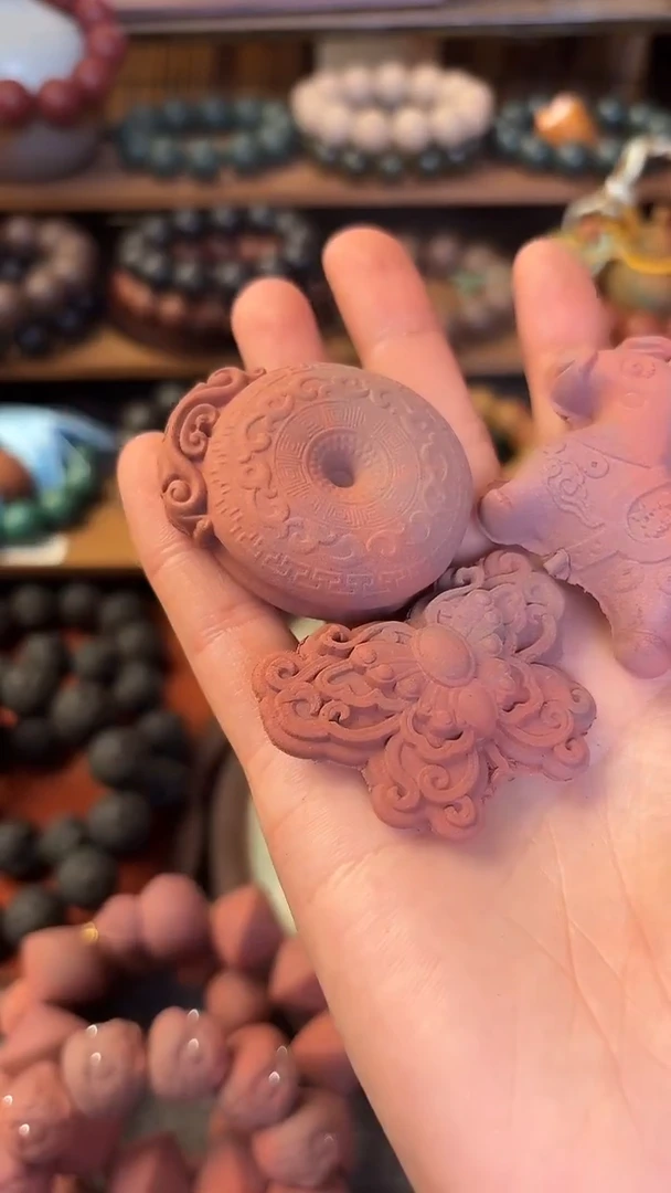 泥塑柚见清茶香牌三个一起