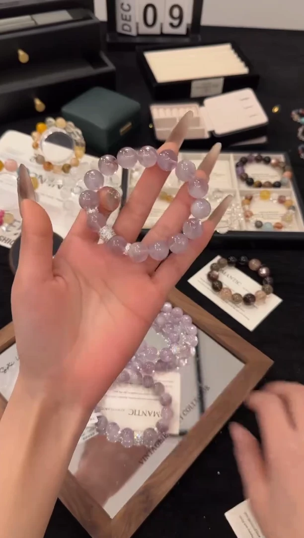 合金手链水晶紫水晶x3428