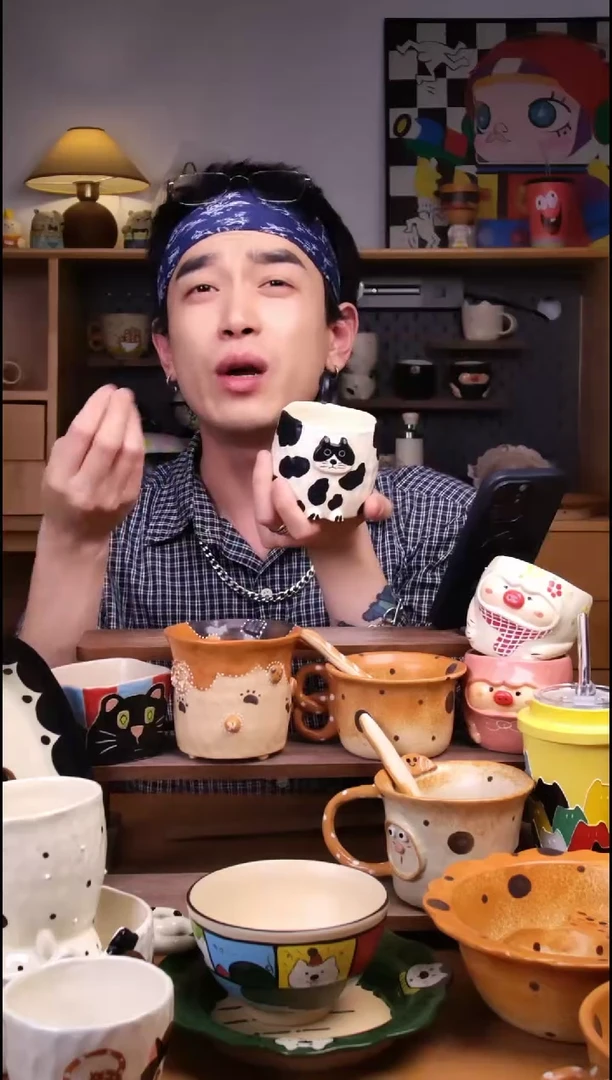 杯子景德镇可爱设计师款陶瓷