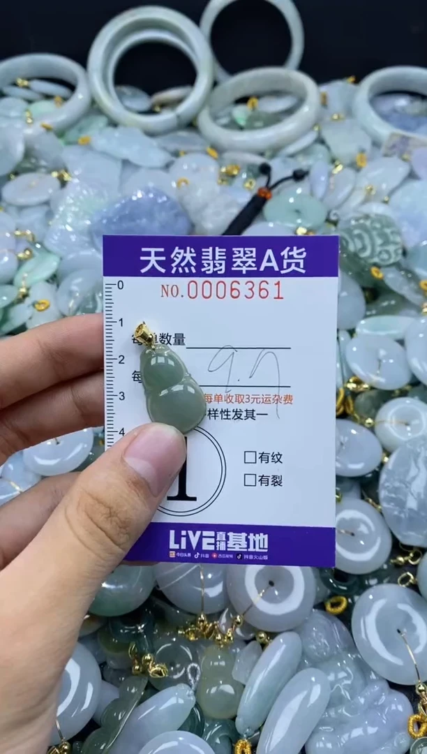 翡翠未镶嵌颈饰06361