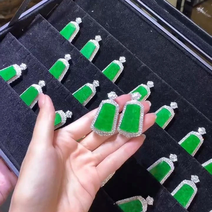 【逍遥】天然A货翡翠无事牌吊坠*2483/55/多样性发/1件