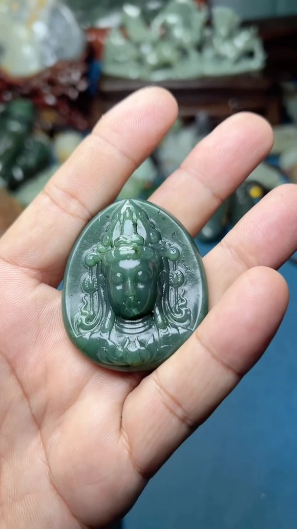 和田玉未镶嵌挂件-