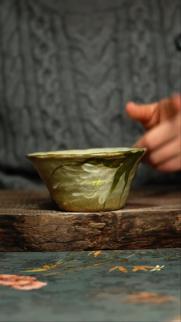 【闪购商品】杯釉下彩手工手绘同款陶器