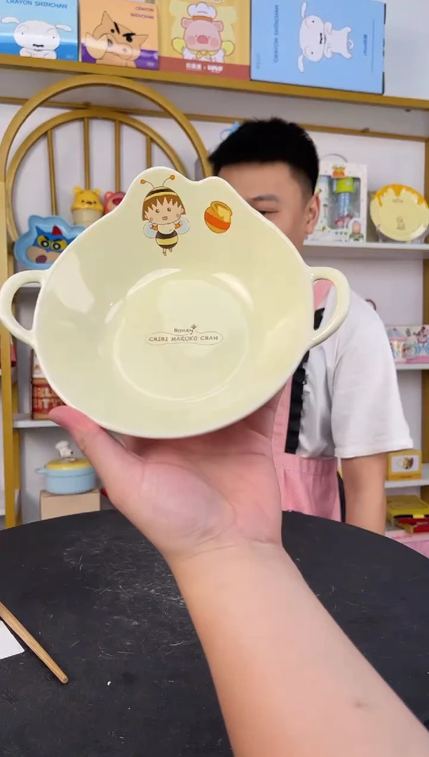 原盒樱桃小丸子双耳小碗