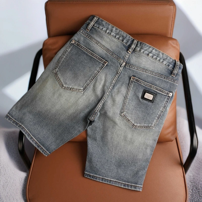 符腾野堡马2025新款休闲外穿五分裤牛仔短裤男士夏季宽松潮牌中裤