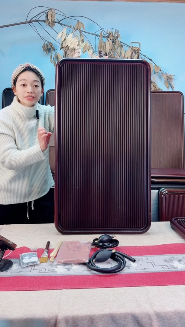 千川红色茶盘90*50*5