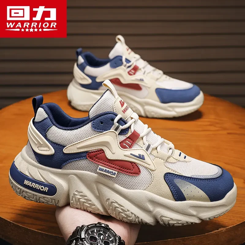 回力网面鞋男款2025秋季高颜值网鞋百搭透气老爹鞋厚底防滑休闲鞋