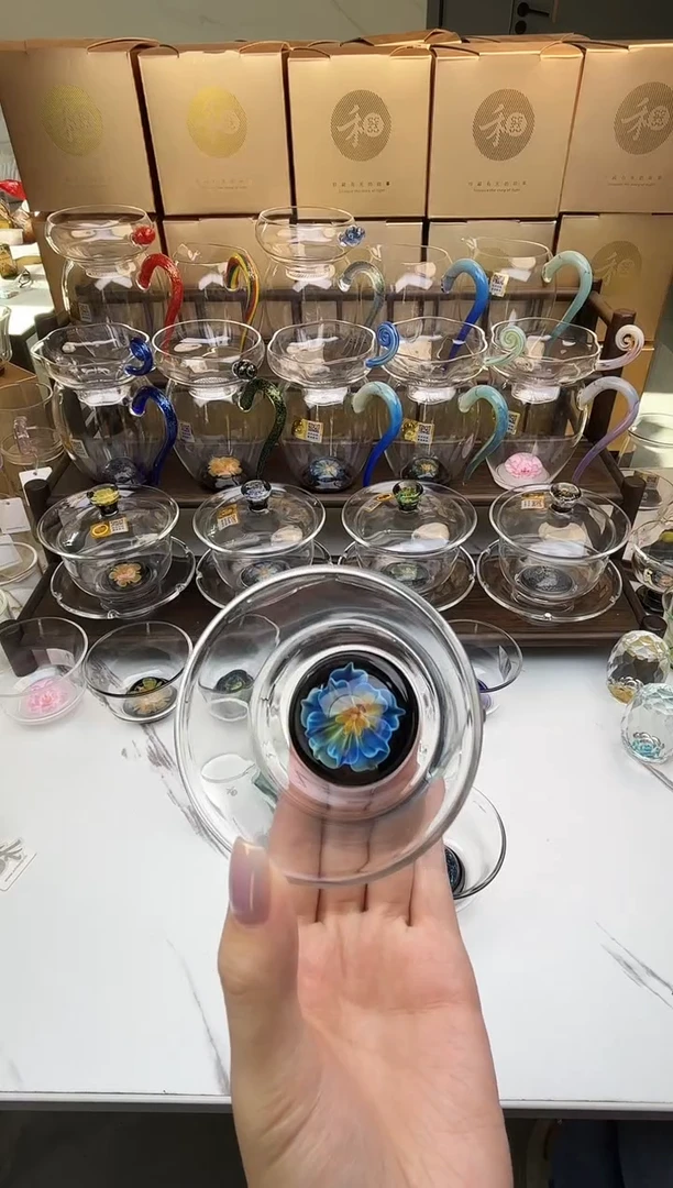 手工艺品玻璃Y*禾器 涵韵茶杯 普通盒