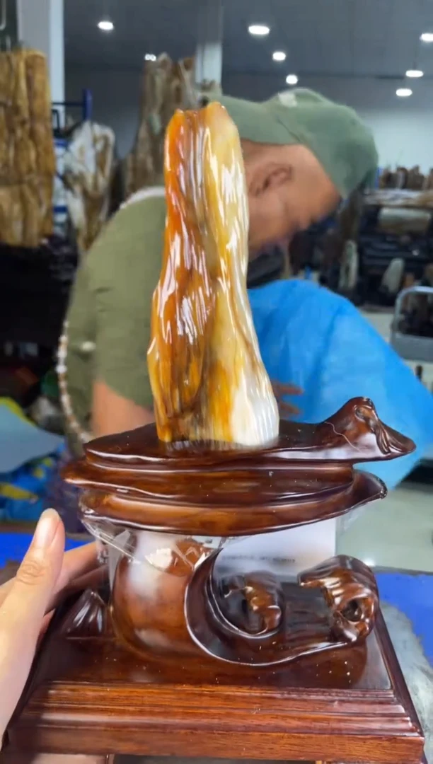 未镶嵌摆件硅化玉6