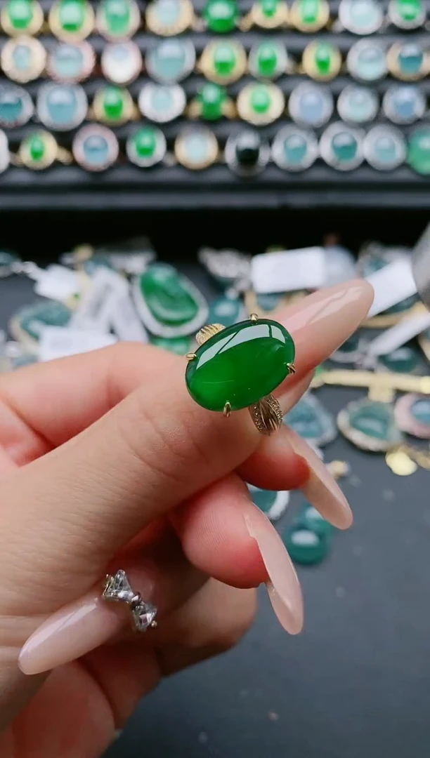【闪购商品】翡翠戒指银S925镶嵌111111111