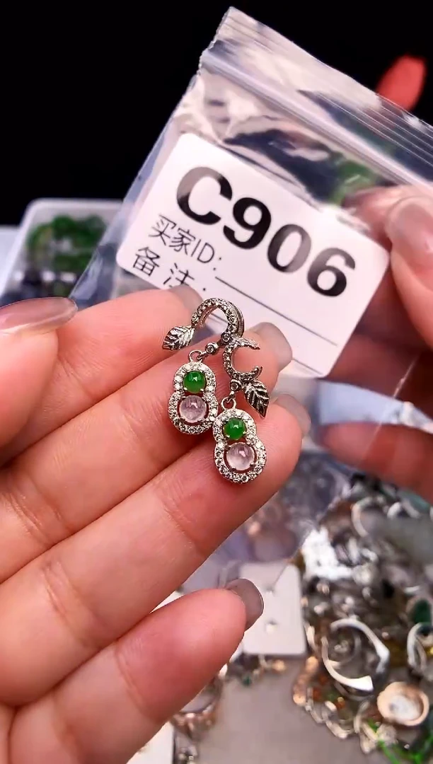 颈饰银S925镶嵌翡翠1