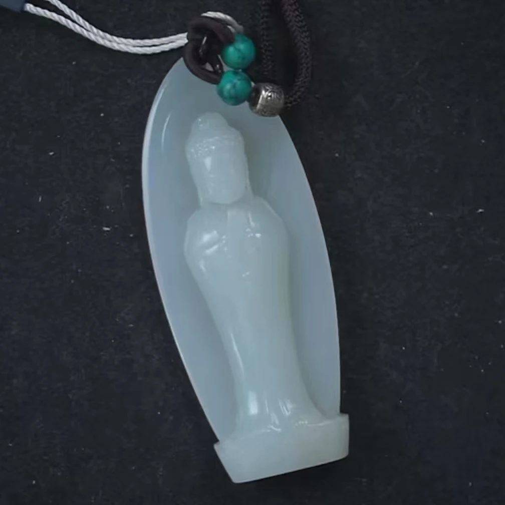 创汇和田玉站像观音