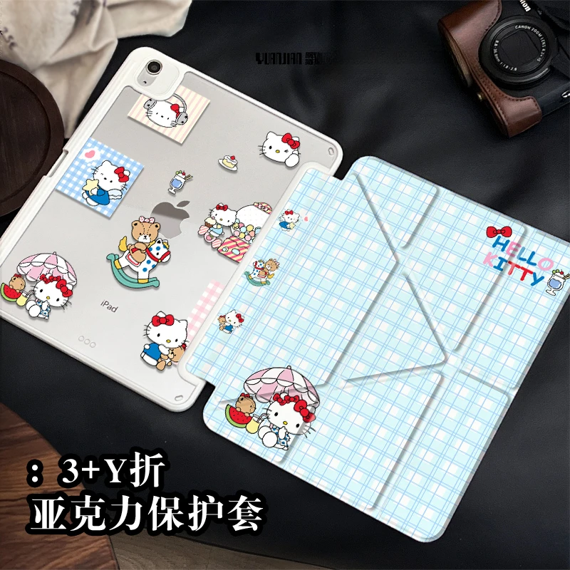 【3+Y型亚克力】西瓜凯蒂苹果ipad11平板pro保护套air7全包笔槽硬