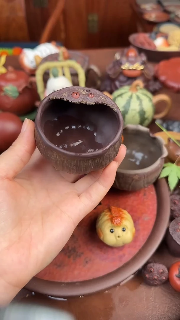 紫砂茶宠紫砂莲子杯