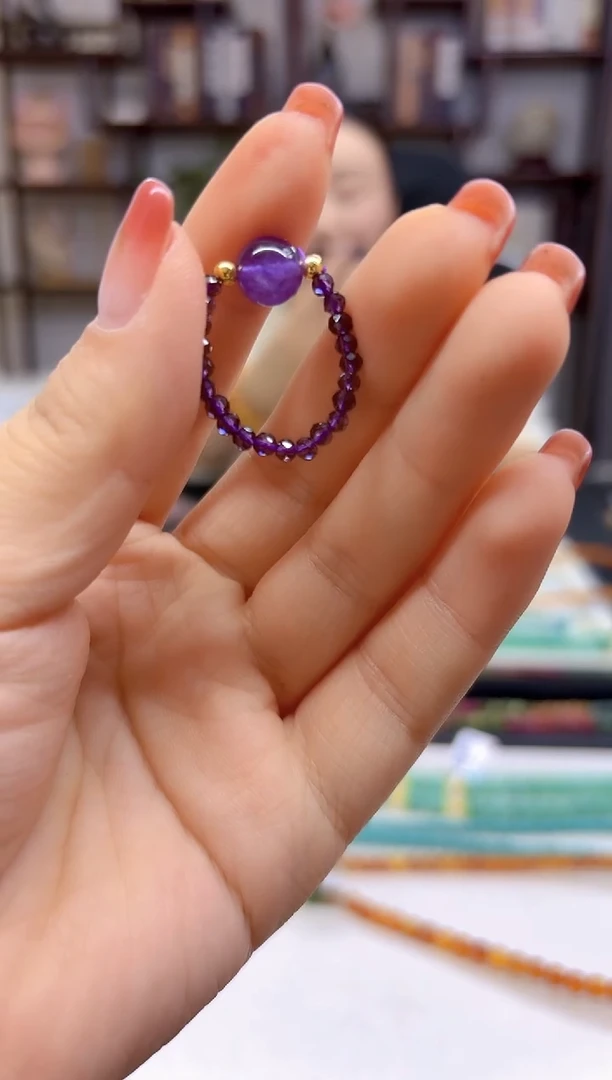 【闪购商品】紫晶戒指未镶嵌均码J109