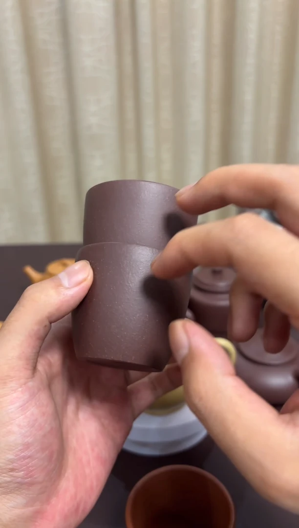 茶壶紫砂自****鍾大水潭紫泥矿标杯