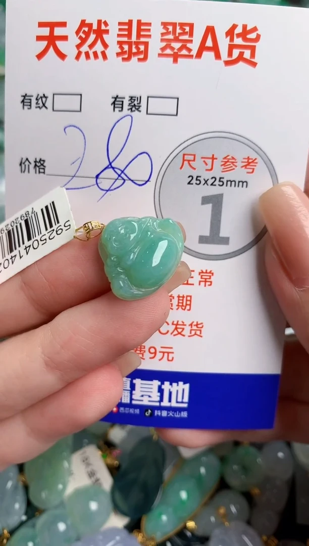 翡翠18K金镶嵌颈饰0432249212