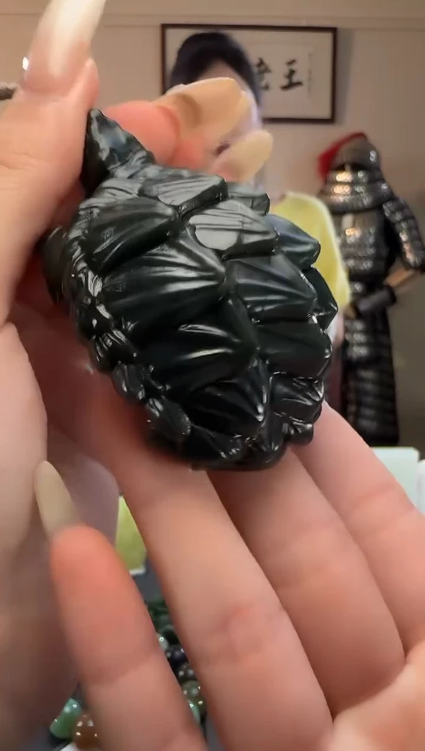 颈饰未镶嵌和田玉青玉鳄龟手把