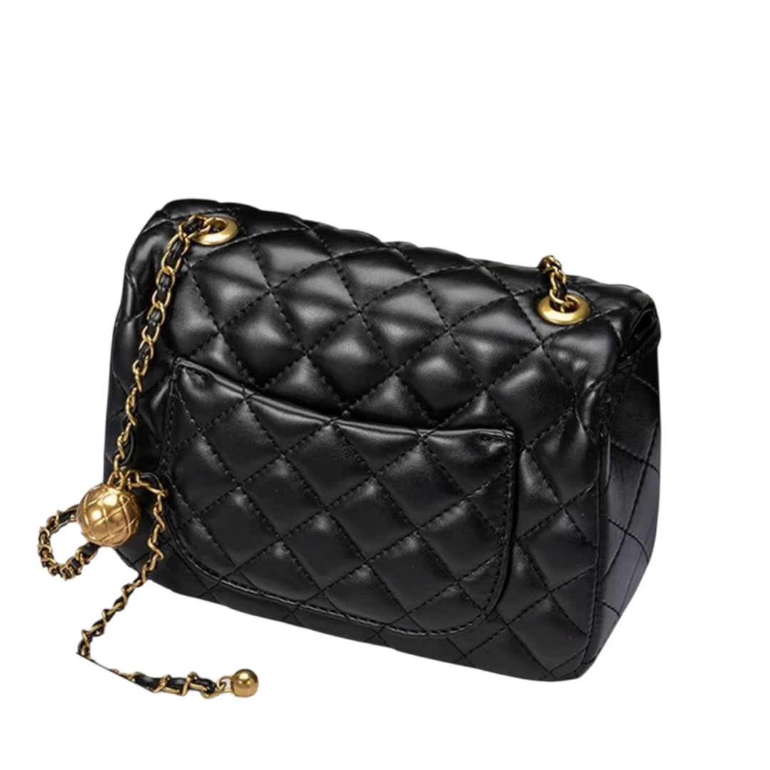 2025夏季新款小众时尚百搭菱格绣线小方胖子单肩斜挎包6701