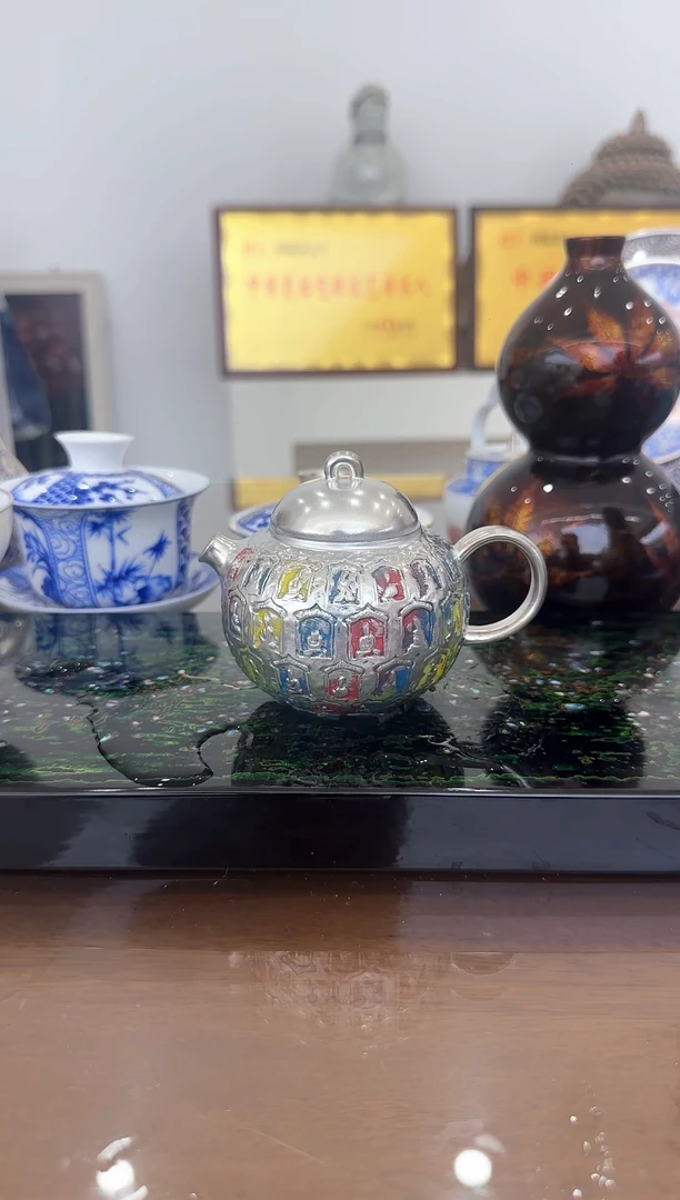 何赋森甄选——七彩千佛如意壶