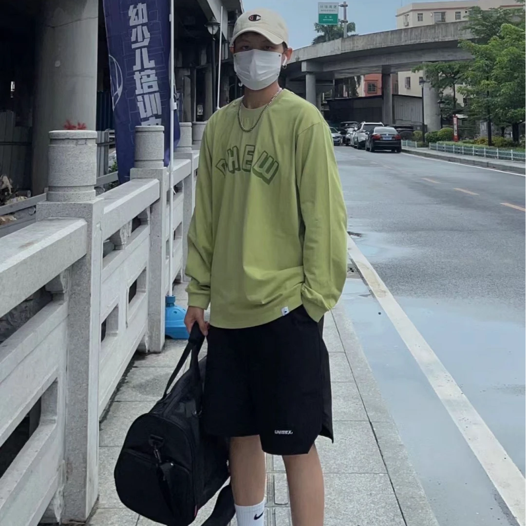 6633浅绿色新款夏季青少年百搭卫衣